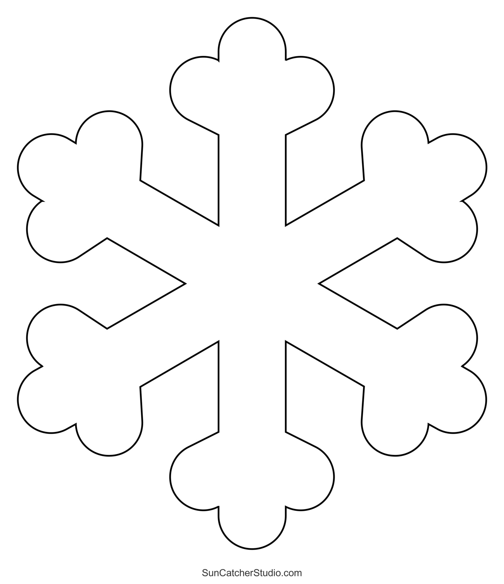 snowflake templates (printable stencils and patterns) – free